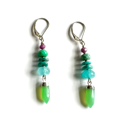 Riverstone Multi Stone Dangle Earring