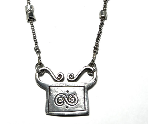 Riverstone Sterling Silver Infinity Spirit Lock Necklace