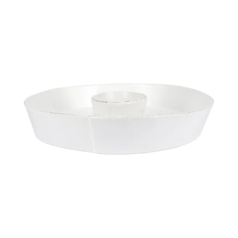 Vietri Lastra White Chip And Dip