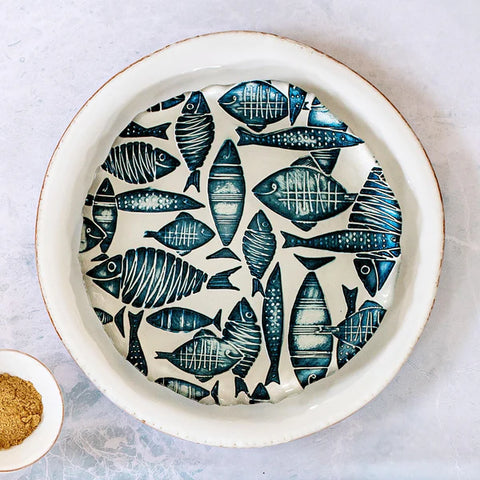Vietri Isola Glass Salad Plate
