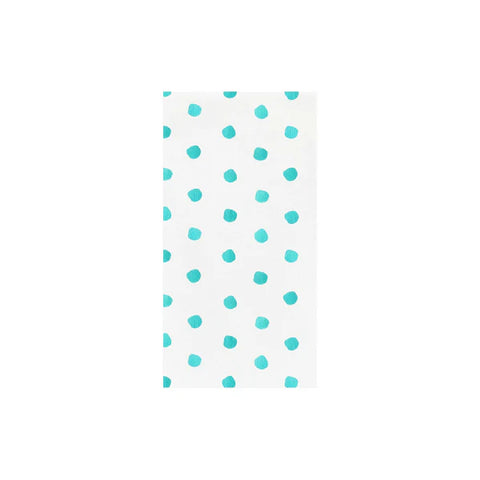 Vietri Papersoft Napkins Dot Aqua Guest Towels (Pack Of 20)