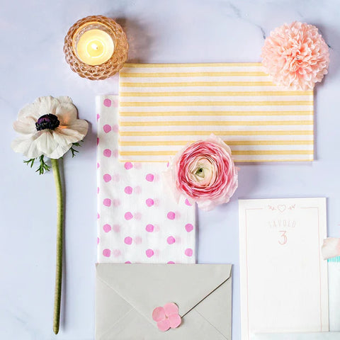 Vietri Papersoft Napkins Dot Pink Guest Towels (Pack Of 20)