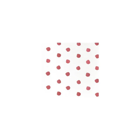 Vietri Papersoft Napkins Dot Crimson Cocktail Napkins (Pack Of 20)