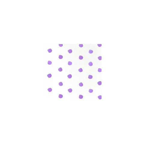 Vietri Papersoft Napkins Dot Purple Cocktail Napkins (Pack Of 20)