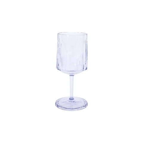 NEW Vietri Superglass Polycarbonate Blue Wine Glass