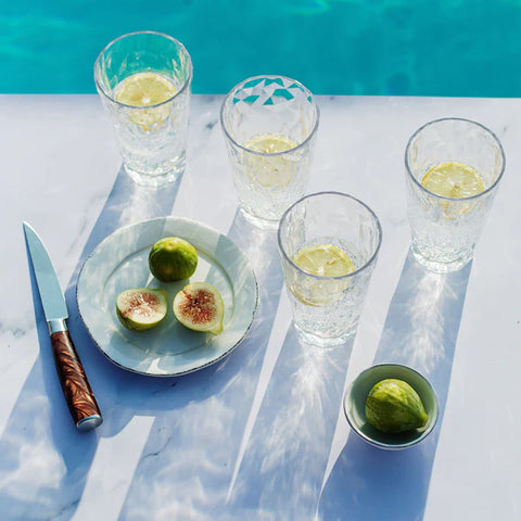 NEW Vietri Superglass Polycarbonate Blue Tumbler