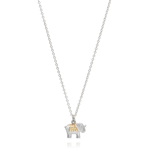 PRE SALE Anna Beck Small Elephant Charm Necklace - Gold & Silver