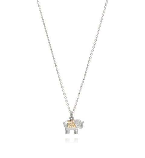 PRE SALE Anna Beck Small Elephant Charm Necklace - Gold & Silver