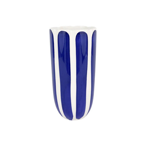 Vietri Viva Garden Cobalt Tulip Tall Cachepot