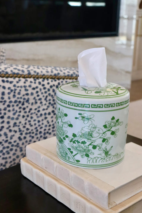 House of Happy Jade Tissue Vessel