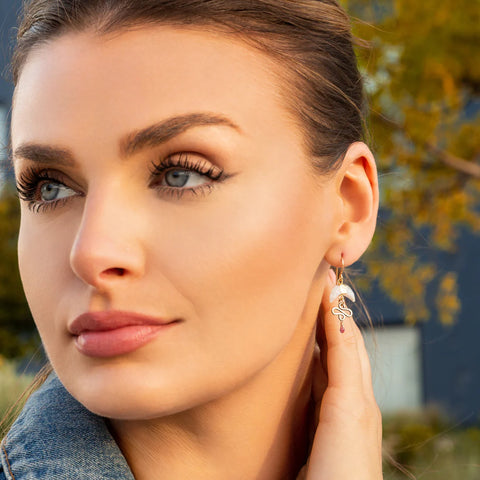 Laura J Celestial Serpent Earrings