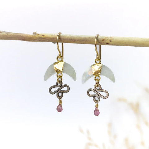 Laura J Celestial Serpent Earrings