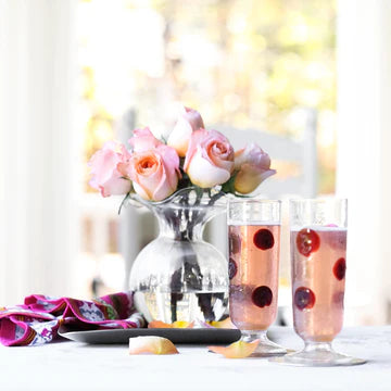 Vietri Hibiscus Small Fluted Vase Clear