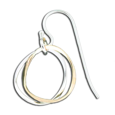 Mark Steel Mixed Metal Twin Link Earrings