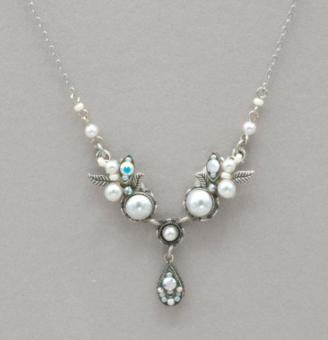 Firefly Flora V Petite Necklace with Drop