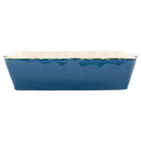 Vietri Italian Bakers Blue Large Rectangular Baker