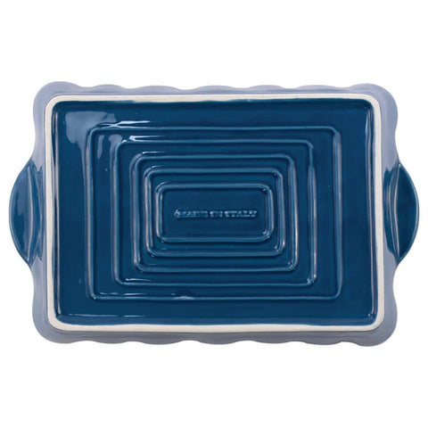 Vietri Italian Bakers Blue Large Rectangular Baker