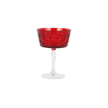 Vietri Barocco Ruby Coupe Champagne Glass