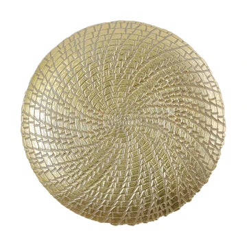 Vietri Rufolo Glass Gold Crocodile Service Plate/Charger