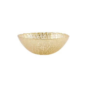 Vietri Rufolo Glass Gold Crocodile Small Bowl