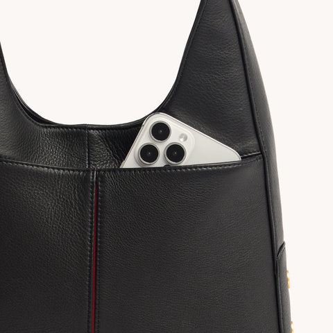 Hammitt Tim Medium Black/Brushed Gold Shoulder Bag