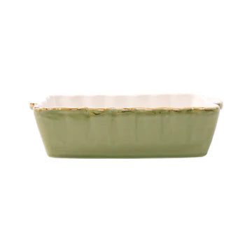 Vietri Italian Bakers Green Small Rectangular Baker