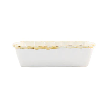 Vietri Italian Bakers White Small Rectangular Baker