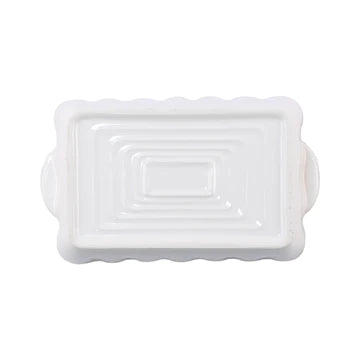 Vietri Italian Bakers White Small Rectangular Baker