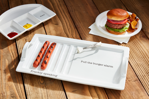 Mudpie Burger and Hot Dog Platter Set
