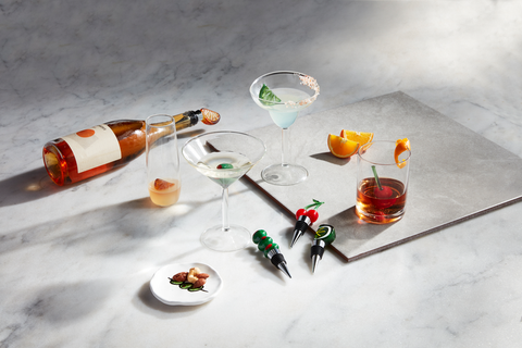 Mudpie Martini Tapas Plates and Fork Set