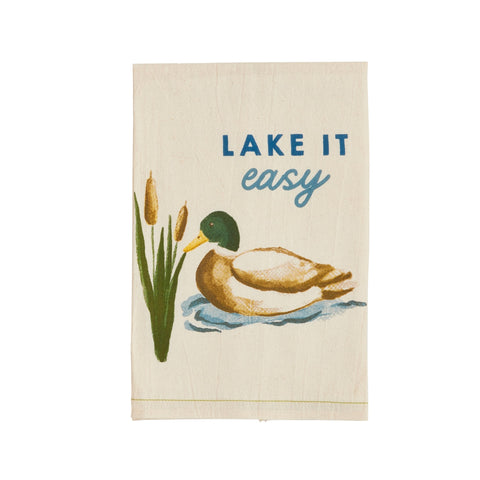 Mudpie Lake It Easy Watercolor Towel
