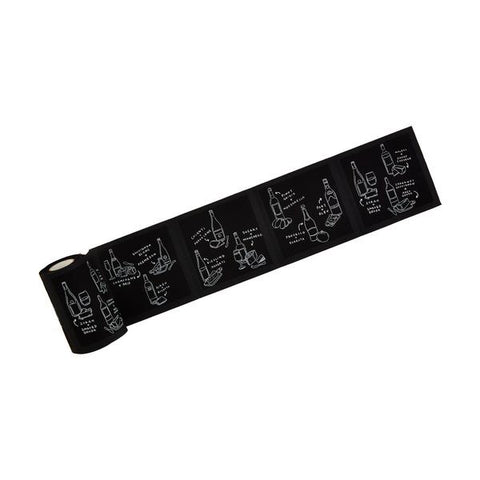 Mudpie Black Cocktail Napkin Roll