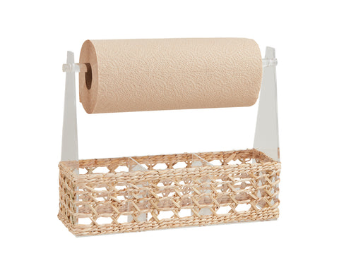 Mudpie Woven Acrylic Utensil and Towel Caddy