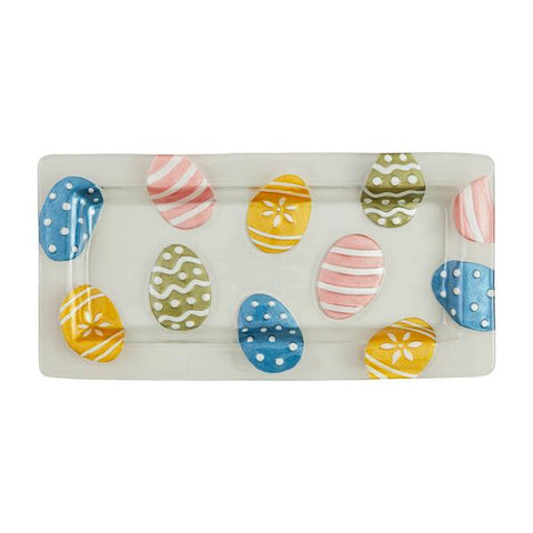 Mudpie Glass Easter Egg Platter
