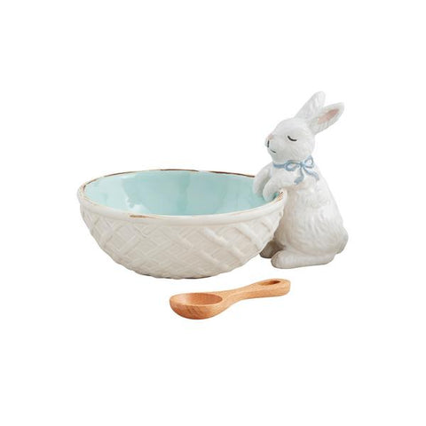Mudpie Blue Bunny Candy Dish Set
