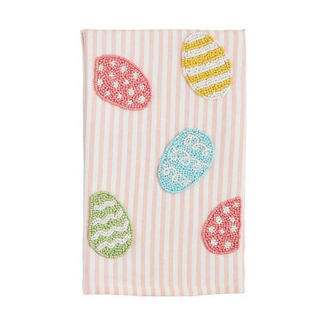 Mudpie Easter Egg Beaded Towel