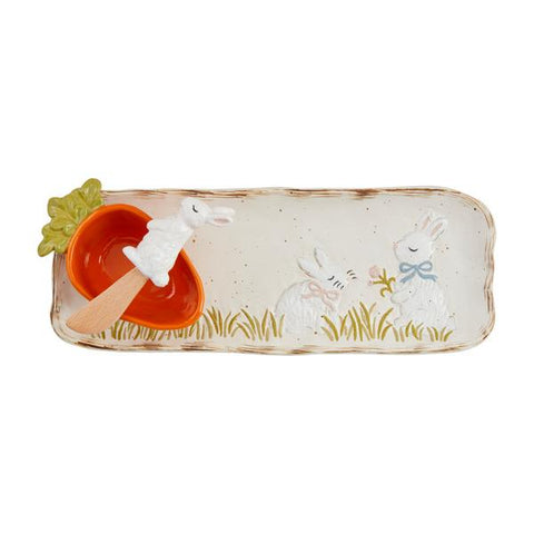 Mudpie Bunny Tray and Dip Set