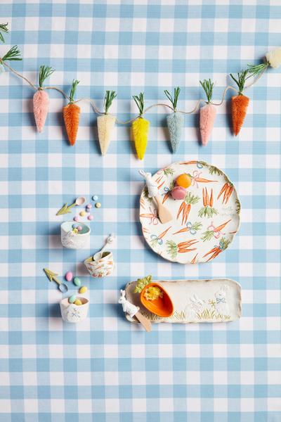 Mudpie Blue Bow Easter Tidbit Bowl Set