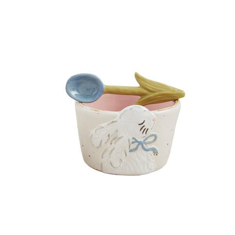 Mudpie Blue Bow Easter Tidbit Bowl Set