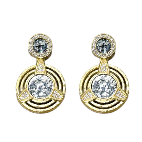 Tat2 Designs Gold Morro Double Coin Earrings