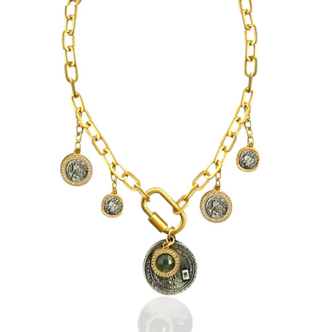 Tat2 Designs Gold Mesa Carabiner Necklace