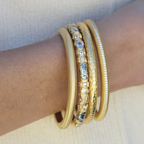 Tat2 Designs Gold Riva Hammered Bangle