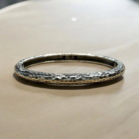 Tat2 Designs Vintage Silver Riva Hammered Bangle