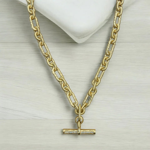 Tat2 Designs Gold Byron Toggle Necklace