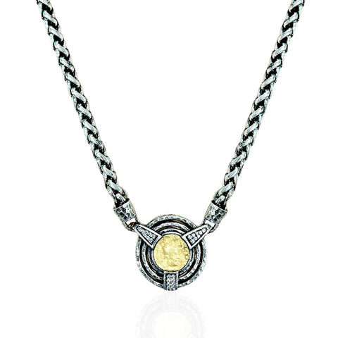Tat2 Designs Vintage Silver Morro Coin Necklace