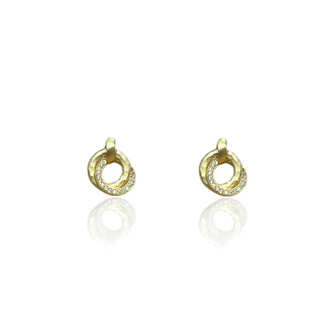 Tat2 Designs Gold Mini Trinity Earrings