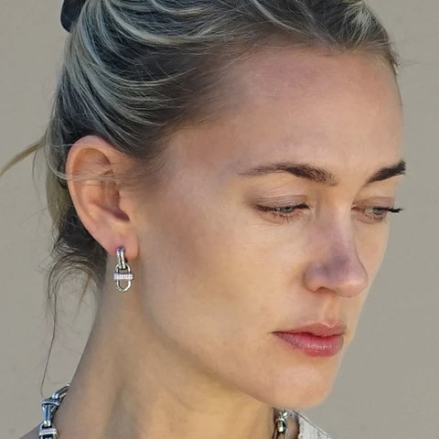 Tat2 Designs Vintage Silver Costa Earrings