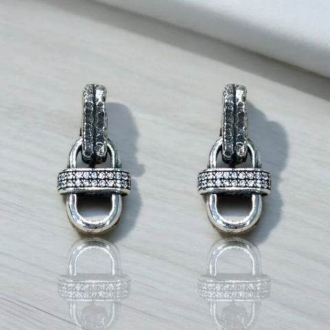 Tat2 Designs Vintage Silver Costa Earrings