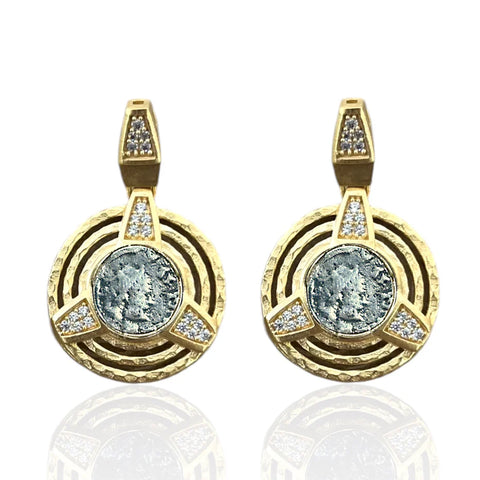 Tat2 Designs Gold Morro Coin Earrings