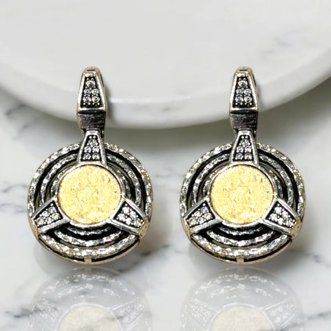 Tat2 Designs Vintage Silver Morro Coin Earrings